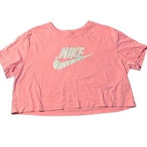 Nike Pink Short Sleeve Crop Tee